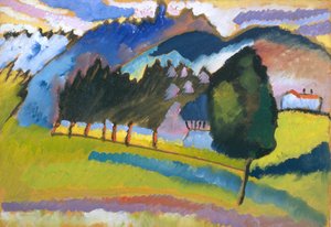 Paysage avec collines ondulantes - Wassily Kandinsky